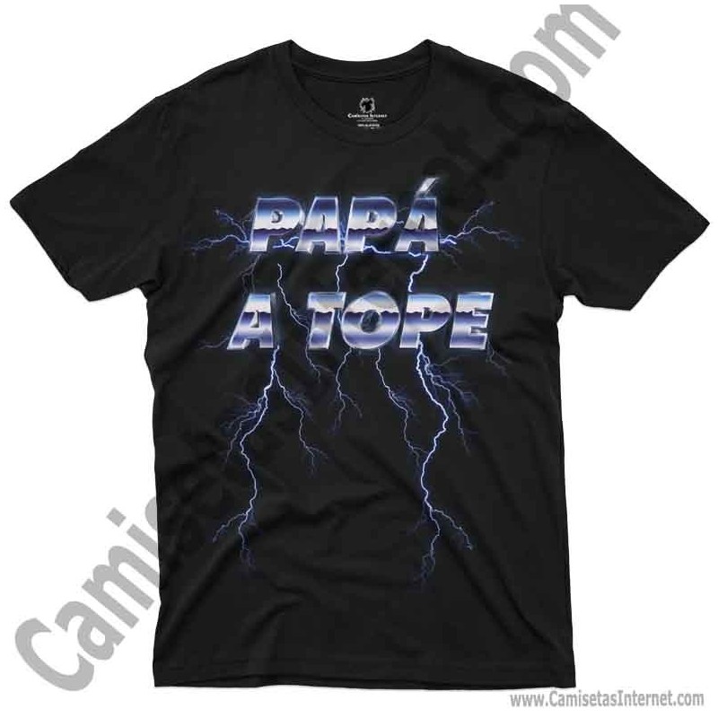 Camiseta PAPÁ A TOPE chico color negro Camiseta PAPÁ A TOPE chico color negro