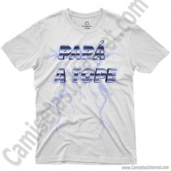 Camiseta PAPÁ A TOPE chico color blanco
