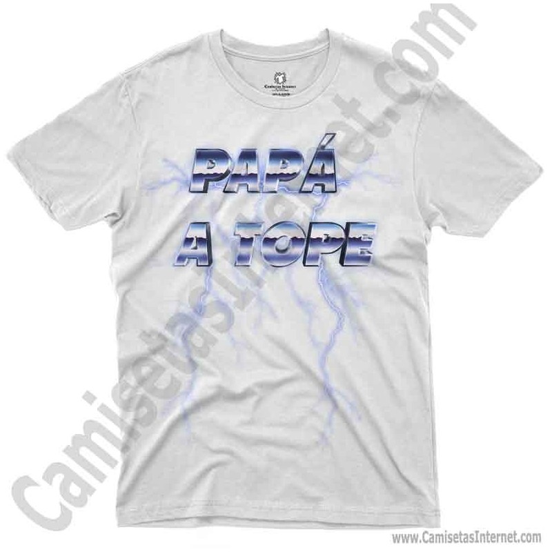Camiseta PAPÁ A TOPE chico color blanco Camiseta PAPÁ A TOPE chico color blanco