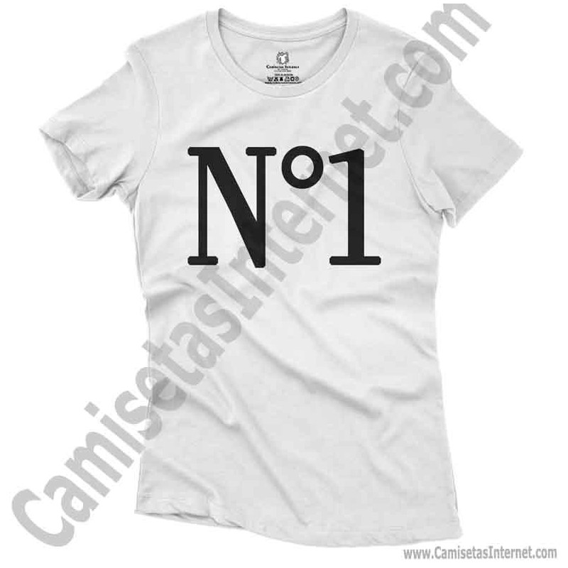 Camiseta Nº1 chica color blanco Camiseta Nº1 chica color blanco