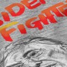 Camiseta President Fighter V1.0 Chico color gris jaspeado perspectiva gran detalle