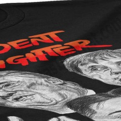 Camiseta President Fighter V1.0 Chico color negro perspectiva gran detalle