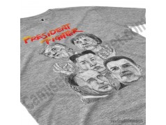 Camiseta President Fighter V2.0 Chico color gris jaspeado perspectiva cerca