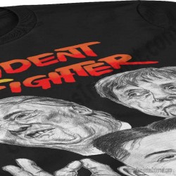 Camiseta President Fighter V1.0 Chica color negro gran detalle