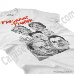 Camiseta President Fighter V2.0 Chica color blanco perspectiva cerca