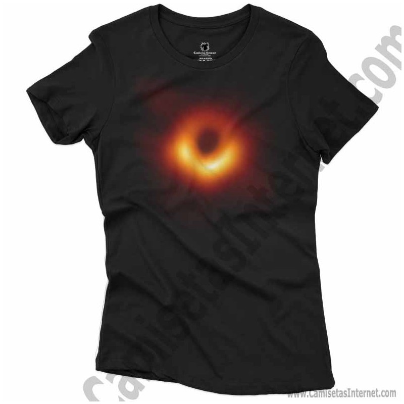 Camiseta agujero negro Chica color negro Camiseta agujero negro Chica color negro