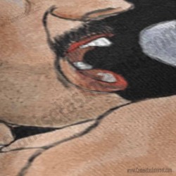 Camiseta EO!!! Chica color negro gran detalle