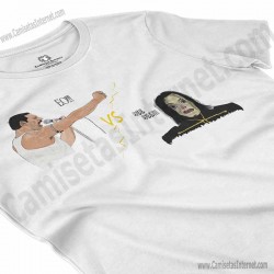 Camiseta EO!!! VS Ayuwoki Chica color blanco perspectiva cerca