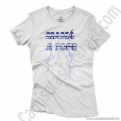 Camiseta MAMÁ A TOPE chica color blanco