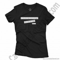 Camiseta Madre, maestra de la vida para chica color negro
