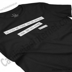 Camiseta Madre, maestra de la vida para chica color negro perspectiva cerca
