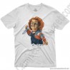 Camiseta Chucky con cuchillo Chico color blanco