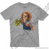 Camiseta Chucky con flores Chico color gris Jaspeado