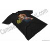 Camiseta Chucky con flores Chico color negro perspectiva