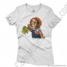 Camiseta Chucky con flores Chica color blanco