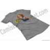 Camiseta Chucky con flores Chica color gris Jaspeado perspectiva