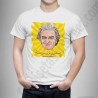 Camiseta modelo Fernando Simón con frase Siempre Positivo Chico color blanco