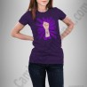 Camiseta modelo Día de la Mujer luchadora chica color violeta